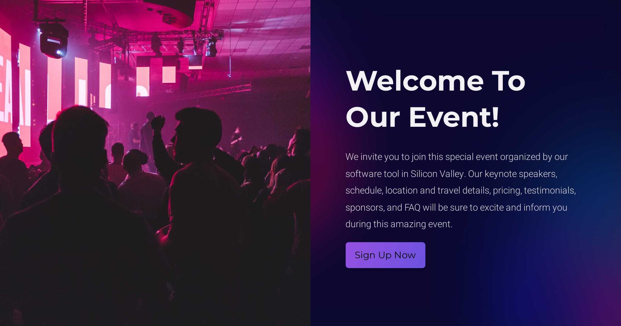 Event Microsite - Tech Example